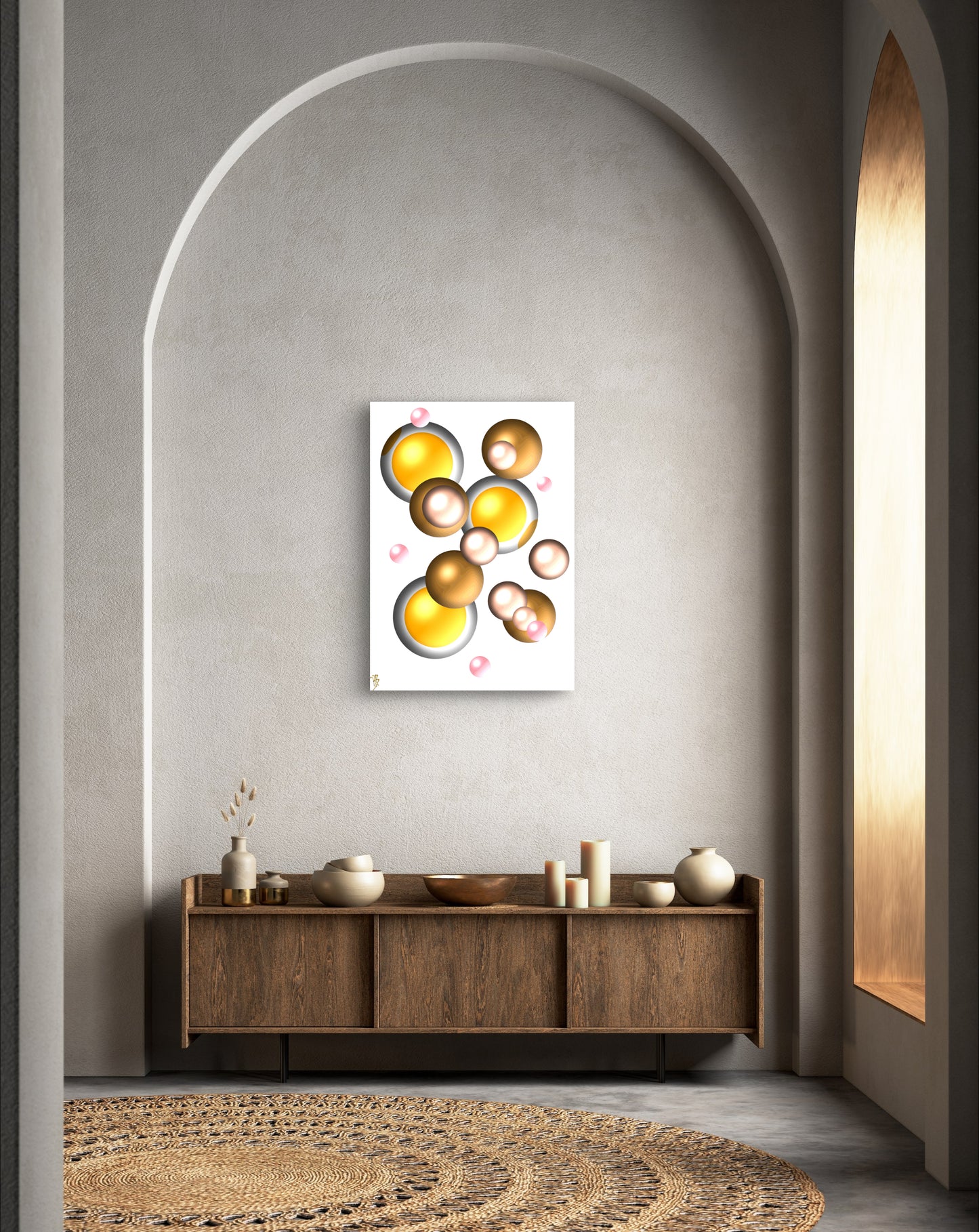 Infinite Marbles - Golden Yolk - Limited Edition Art Print In Sizes A2-A1