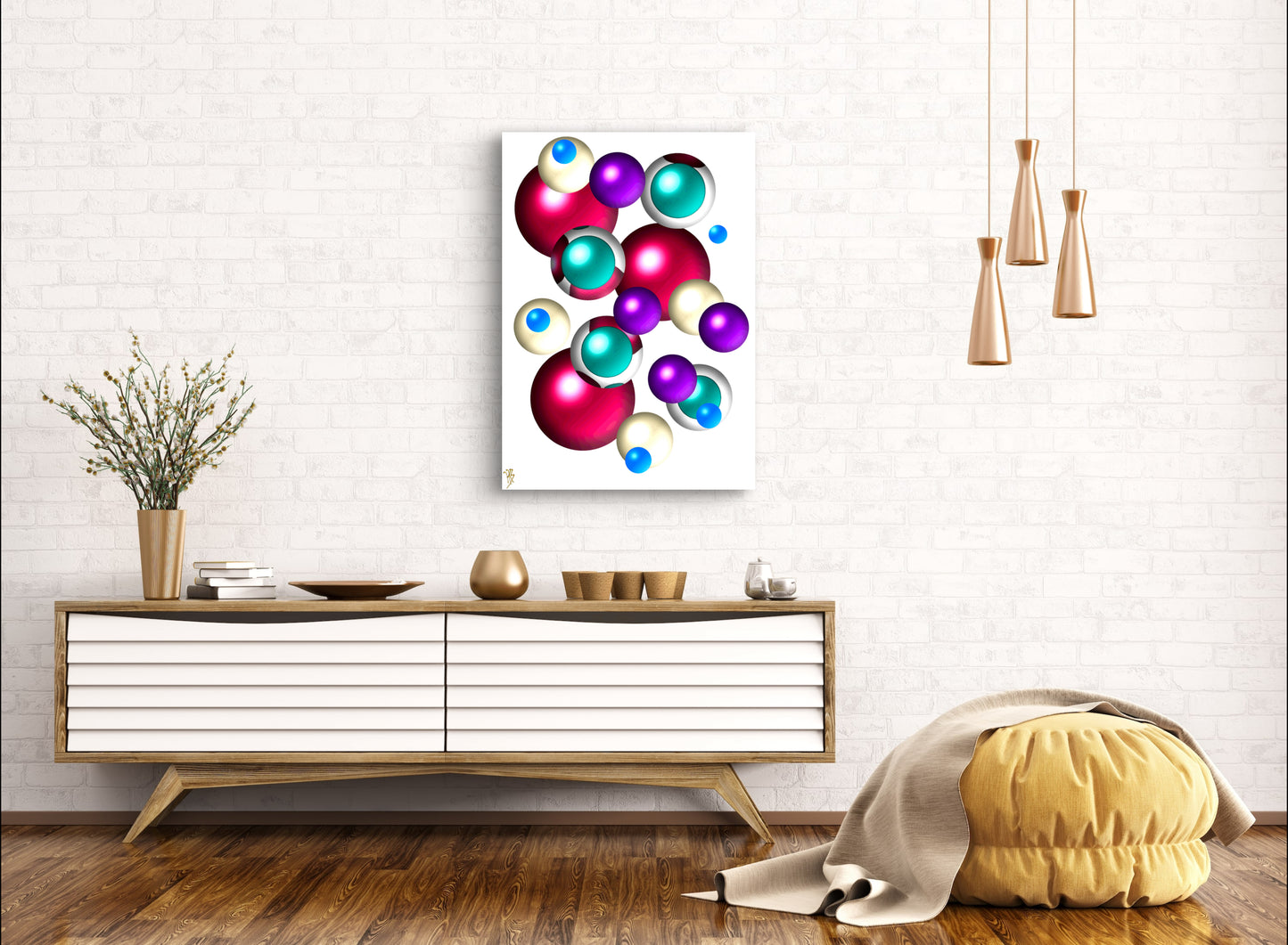 Falling Marbles: Cherry Blossom - Limited Edition Art Print In Sizes A2-A1