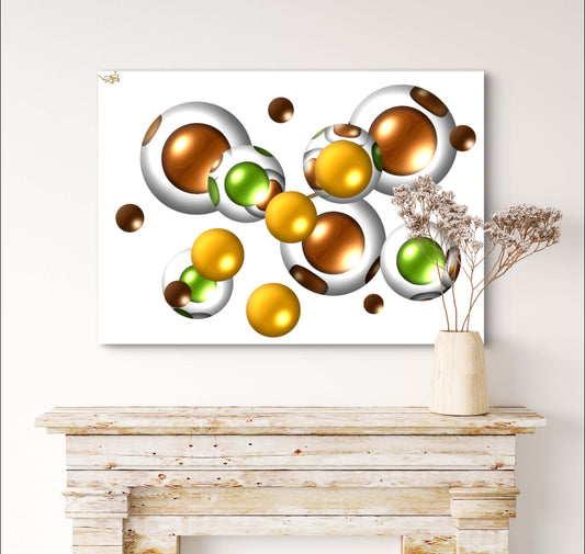Autumnal Marbles: Bronze & Orange Spot - Limited Edition Art Print In Sizes A2-A1