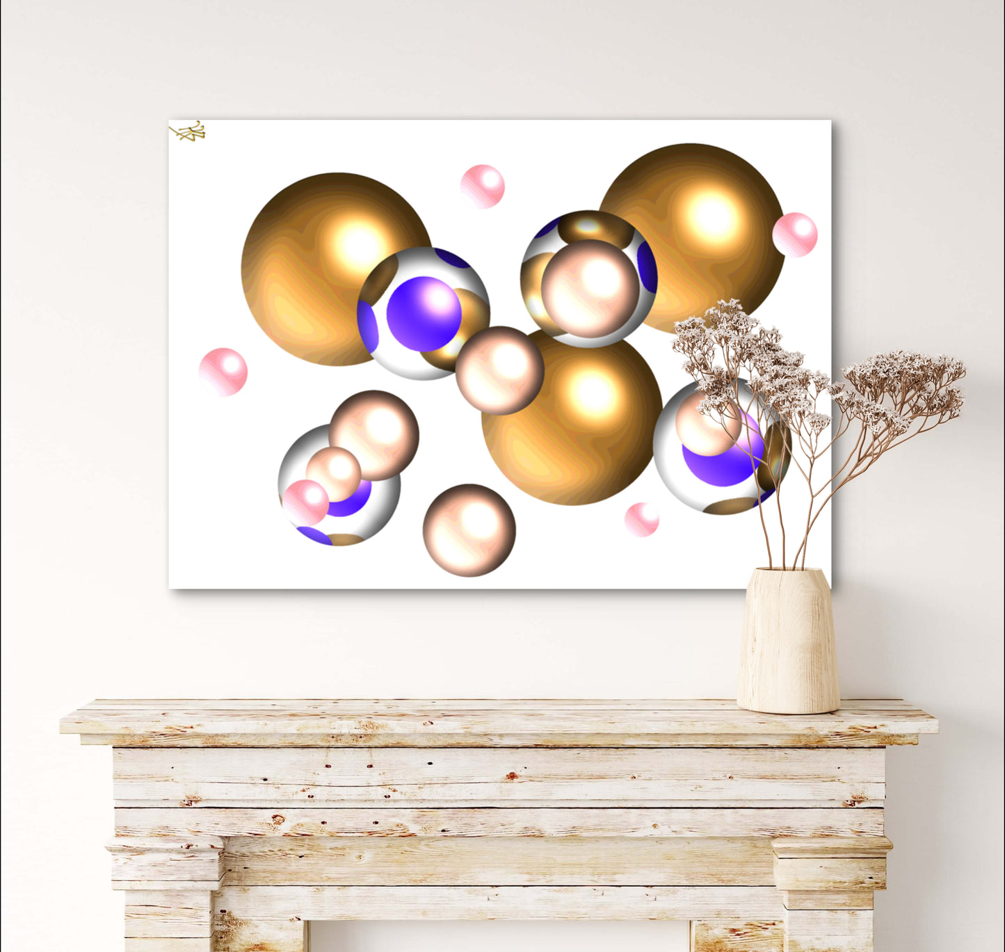 Infinite Marbles - Malt Lavender - Limited Edition Art Print In Sizes A2-A1